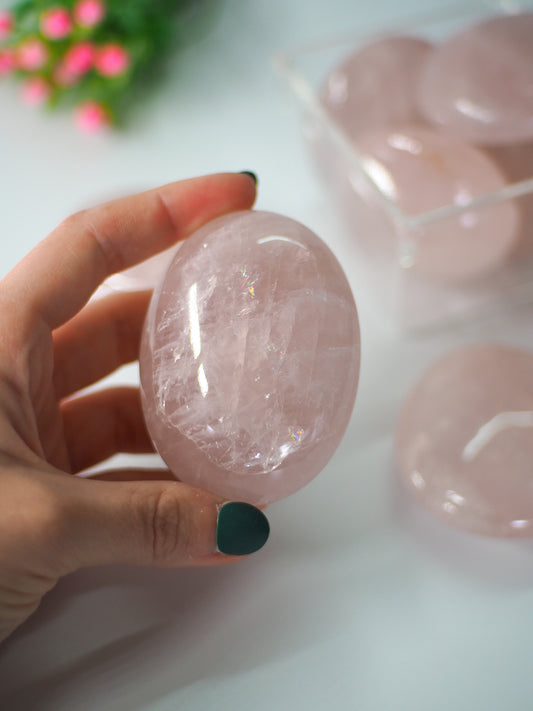 Rose Quartz Palm Stones