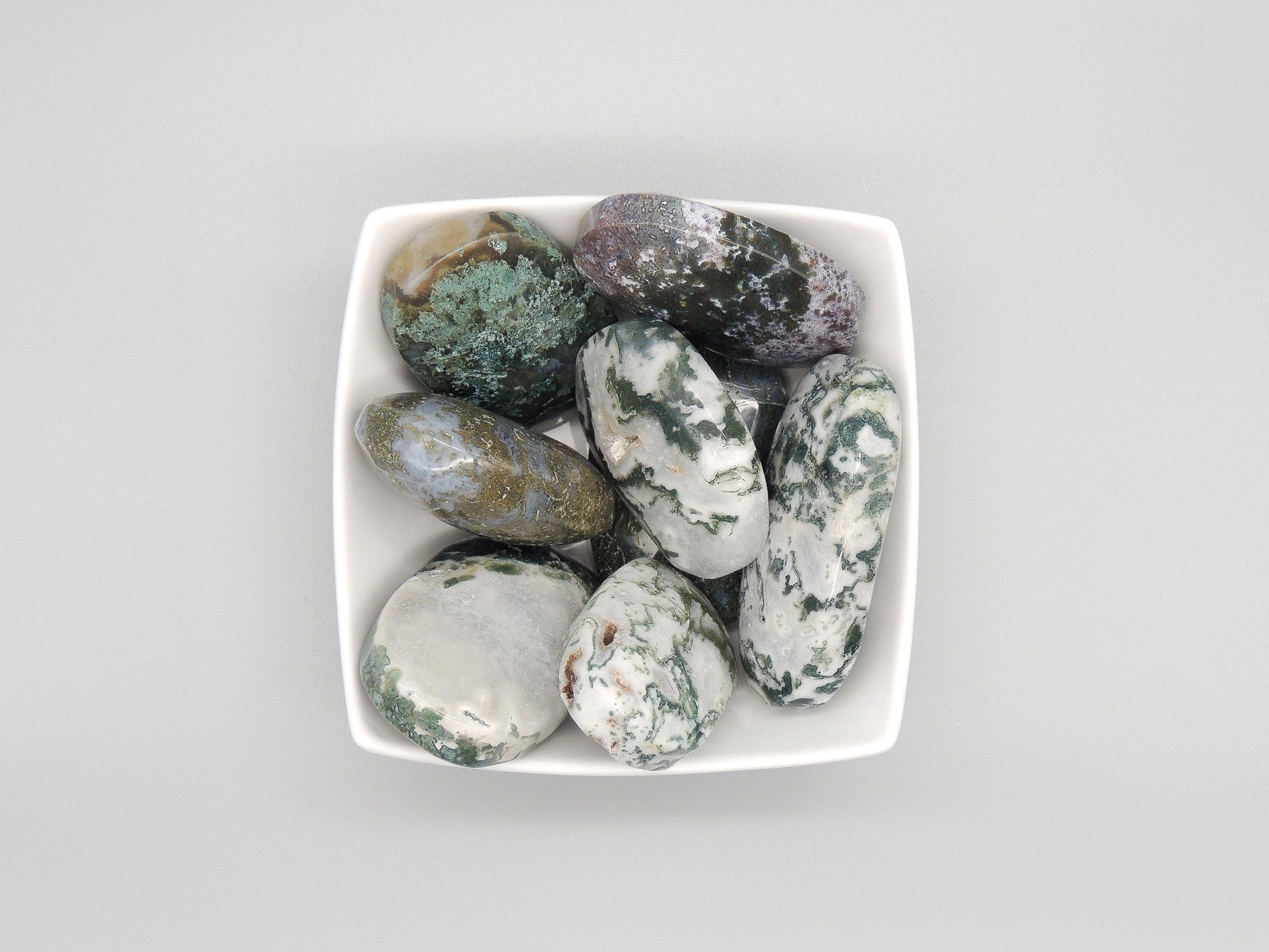 Moss Agate Palm Stones - themoonclub.shop