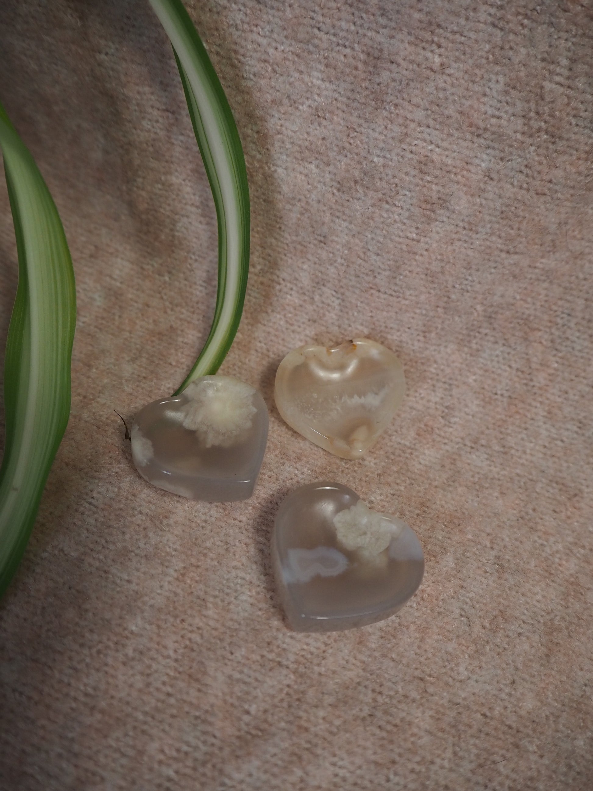 Mini Flower Agate Heart Bowls - themoonclub.shop