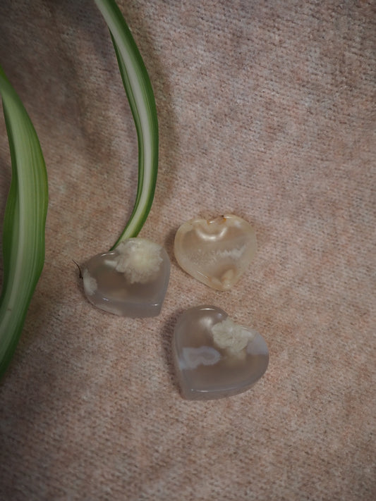 Mini Flower Agate Heart Bowls - themoonclub.shop