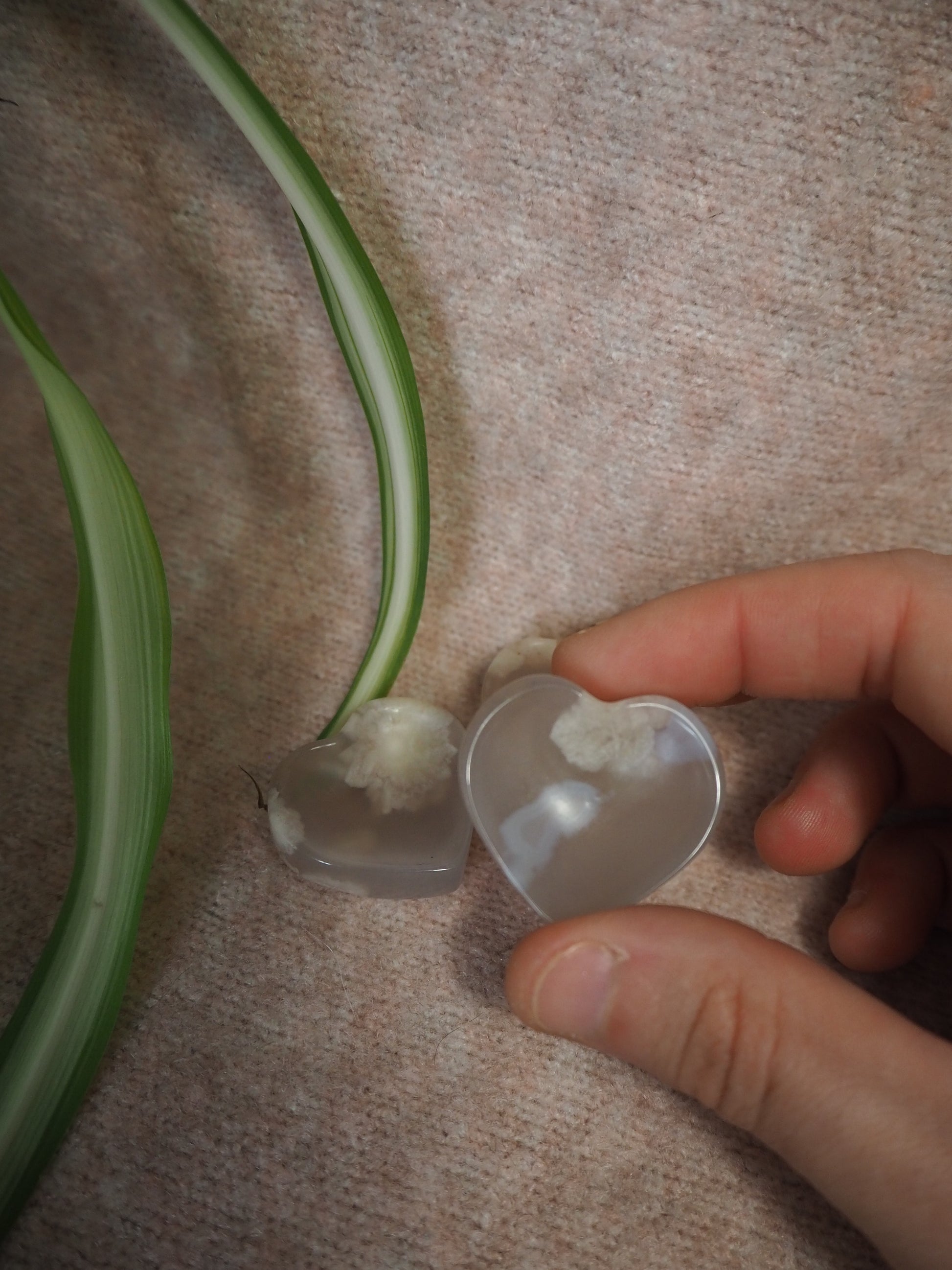 Mini Flower Agate Heart Bowls - themoonclub.shop