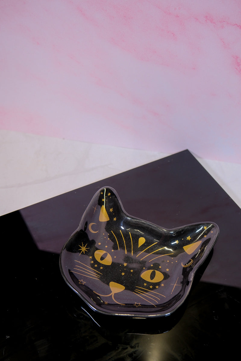 Black Cat Jewellery Dish - themoonclub.shop