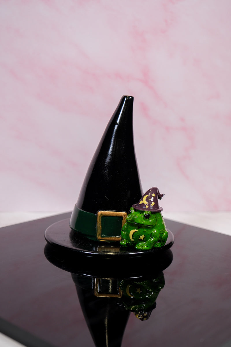 Witches Hat & Frog Incense Burner - themoonclub.shop