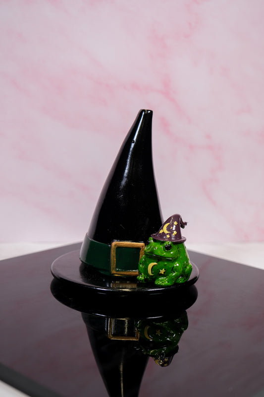 Witches Hat & Frog Incense Burner - themoonclub.shop