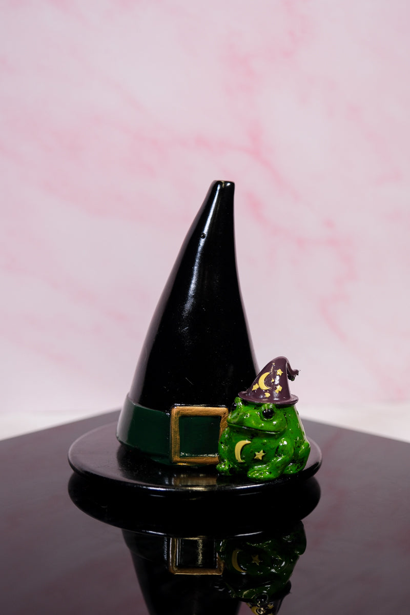 Witches Hat & Frog Incense Burner - themoonclub.shop