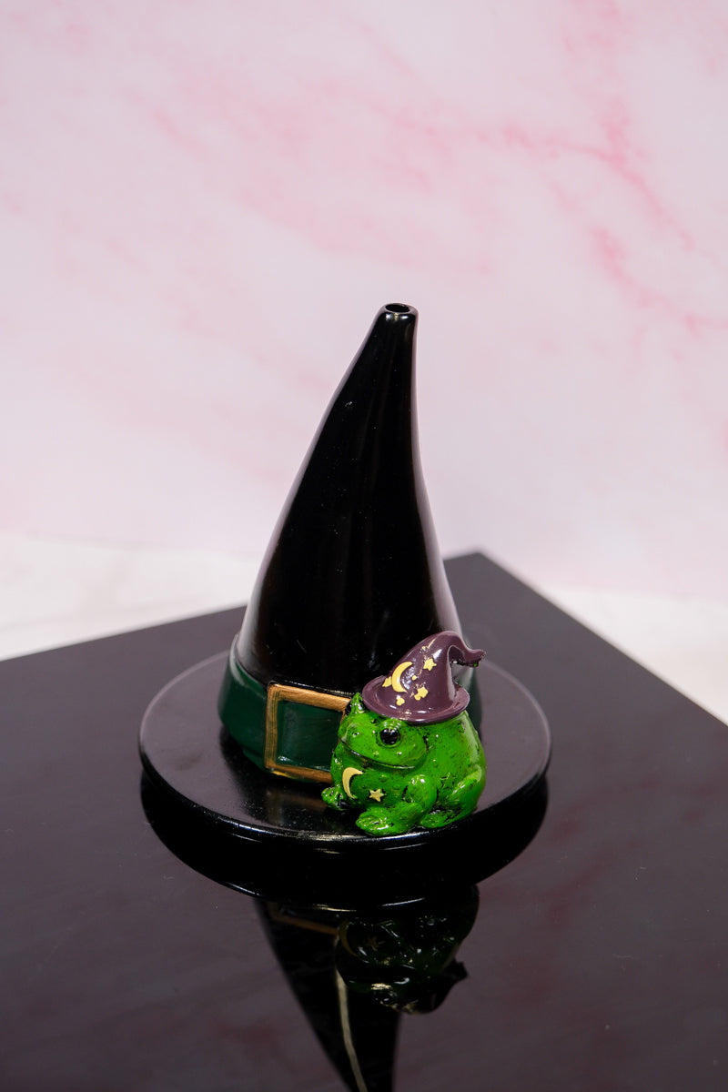 Witches Hat & Frog Incense Burner - themoonclub.shop