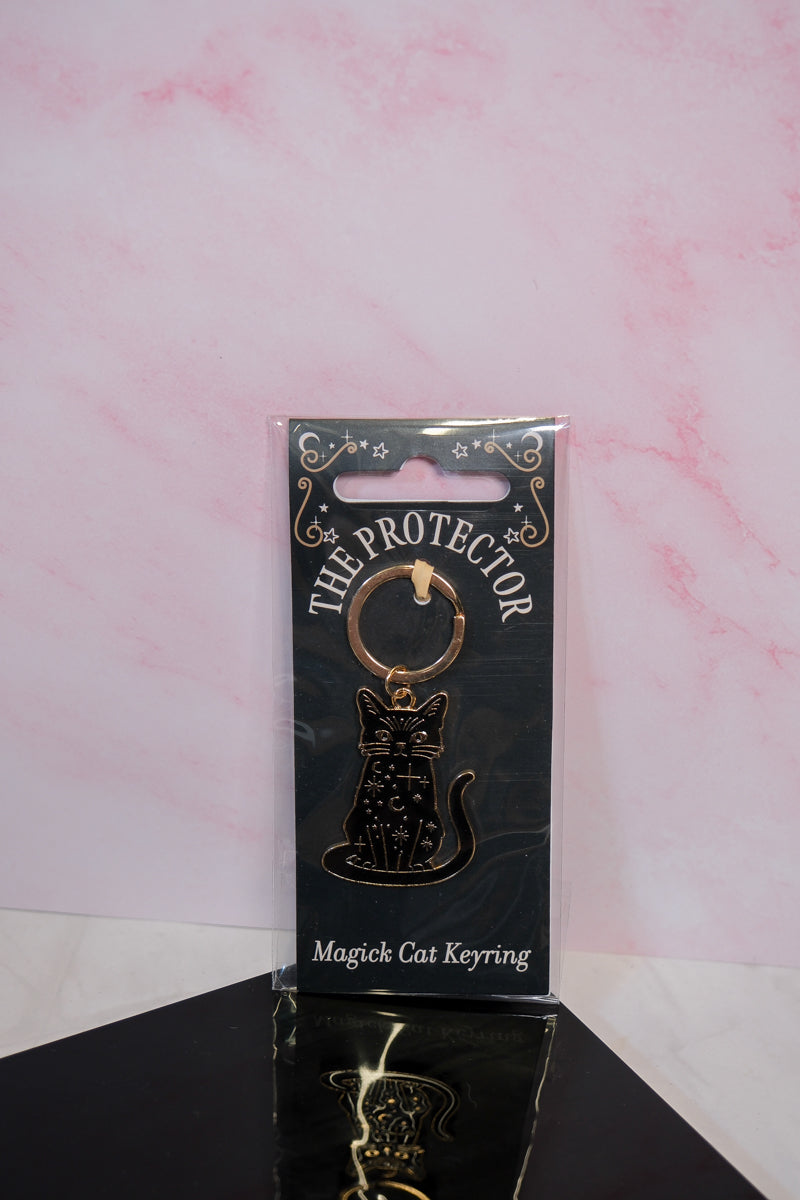The Protector Magick Cat Keyring - themoonclub.shop