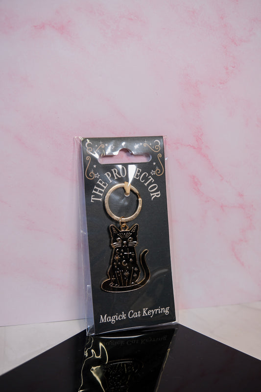 The Protector Magick Cat Keyring - themoonclub.shop