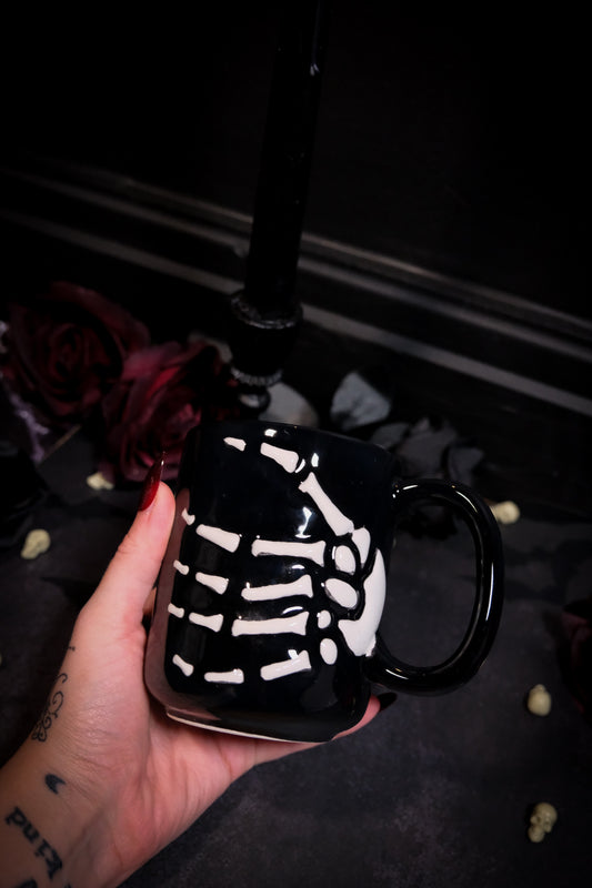 Skeleton Hand Mug - themoonclub.shop