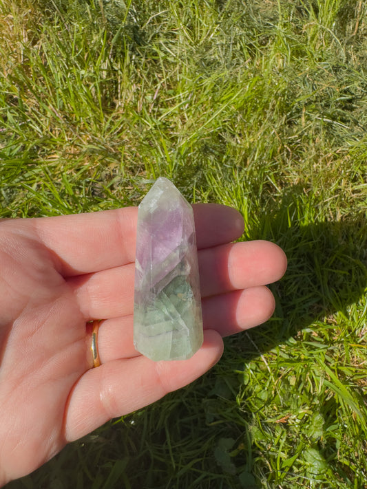 Fluorite Tower (chipped tip!)