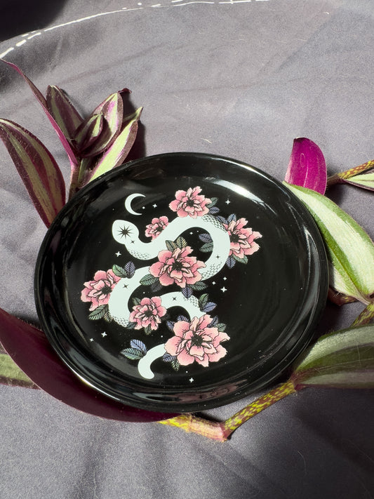 White Snake Jewellery Dish