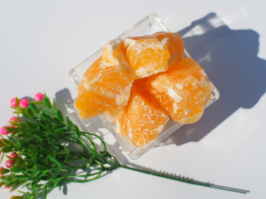 Orange Calcite Raw Chunks