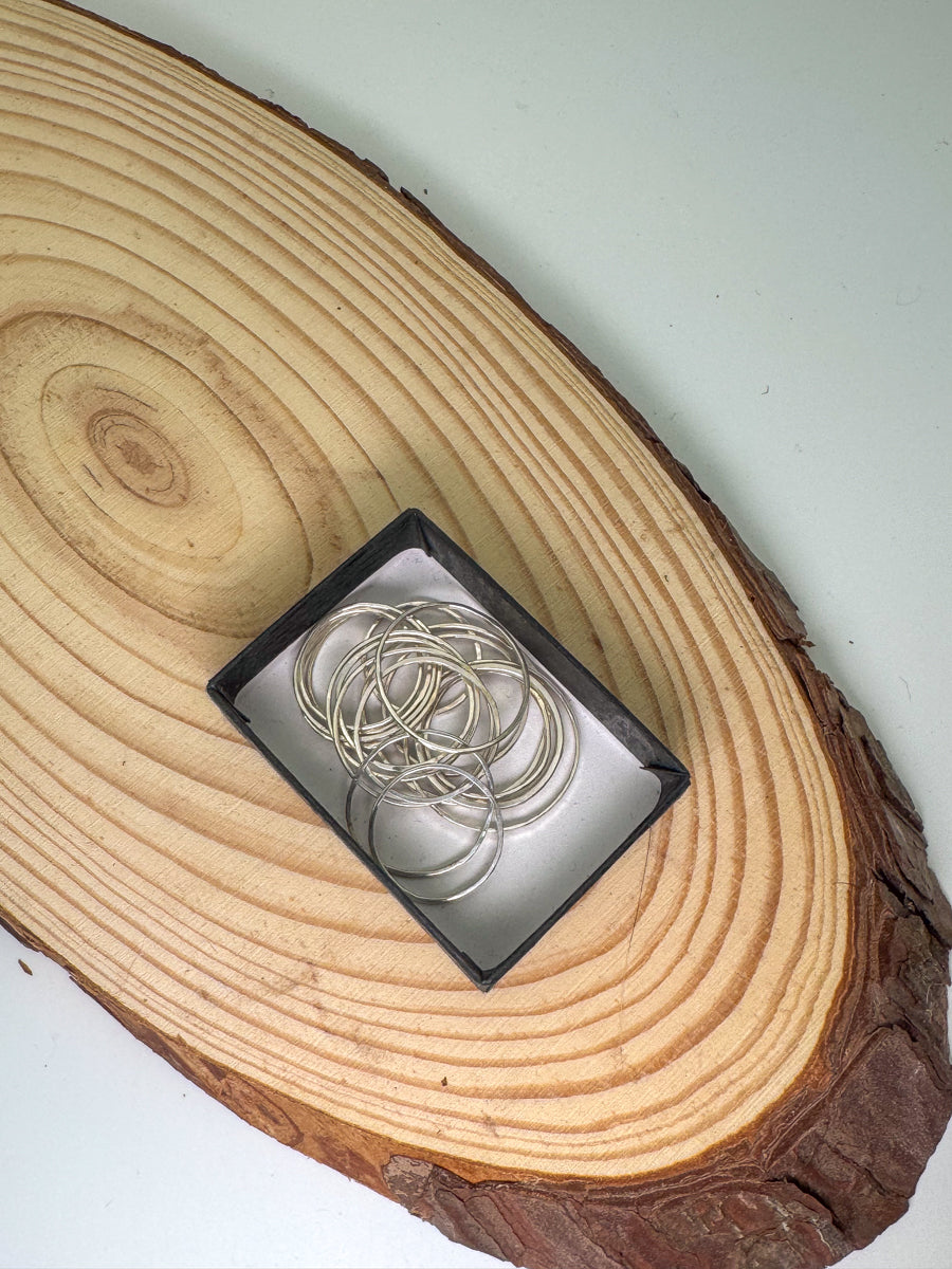 Sterling silver rings in box