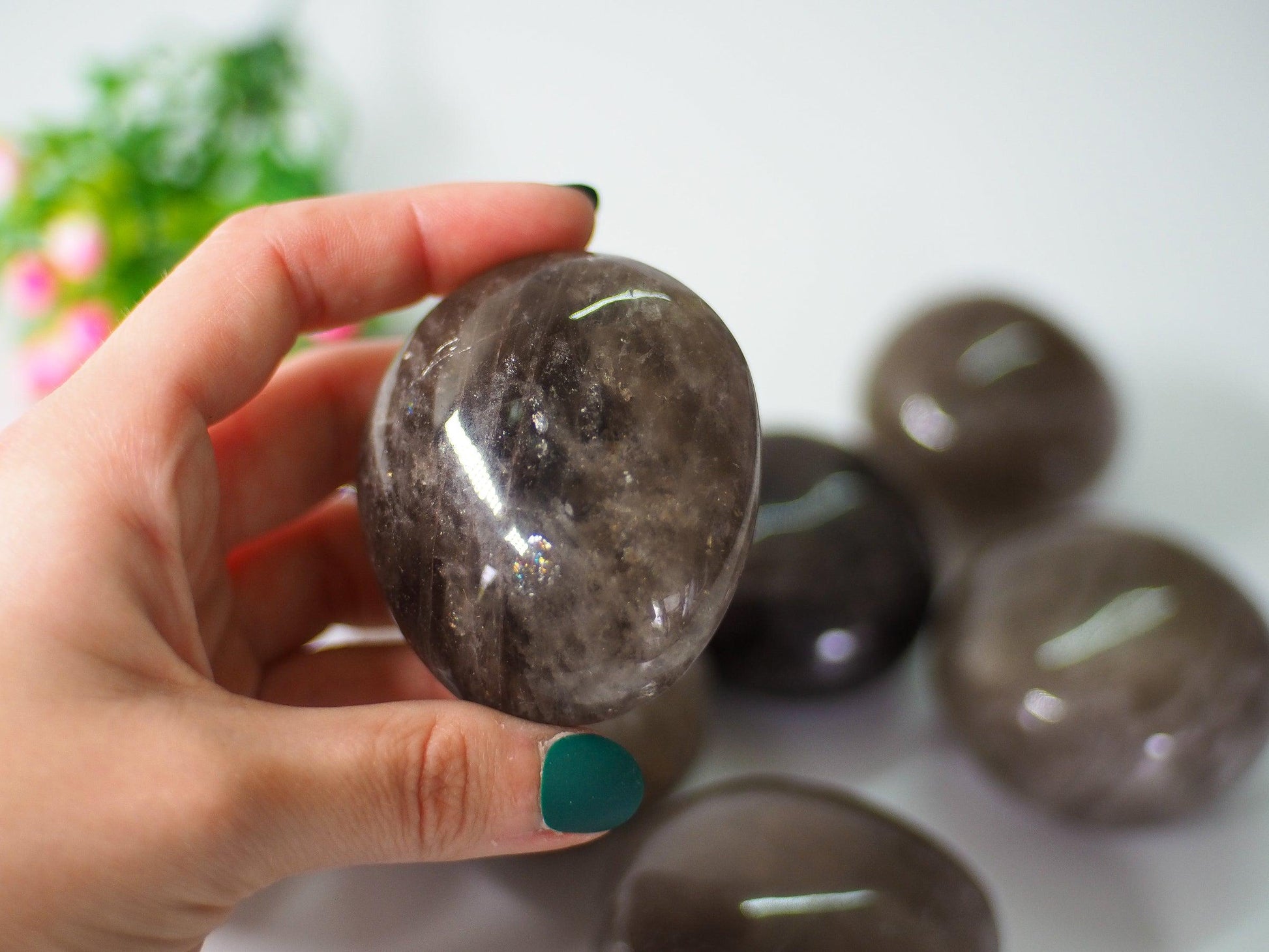 Smoky Quartz Palm Stones - themoonclub.shop